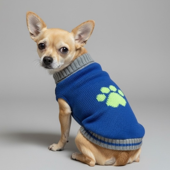 None Other - Paw Print Doggy Sweater